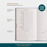 Das 6-Minuten Tagebuch PUR - mehr Dankbarkeit & Achtsamkeit- aquarellblau