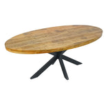Esstisch oval 190x100cm Esszimmer Tisch Liverpool Mangoholz massiv