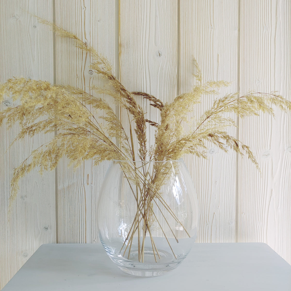 Vase gross bauchig Glas