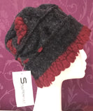 Stola Hüftschmeichler Schal Filz grau grün Wolle Blumen