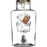 Getränkespender "Klassik original" 5l oder 8l- Glas mit Schrift Kilner