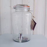 Getränkespender "Klassik original" 5l oder 8l- Glas mit Schrift Kilner