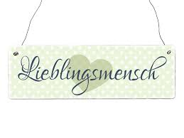 Interluxe Holzschild  "Lieblingsmensch" shabby