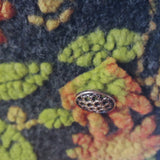 Stola Hüftschmeichler Schal Filz grau grün Wolle Blumen