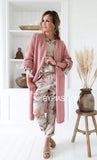 BYPIAS Strickjacke "Slowly Morning" rosewine Cardigan Mohair.