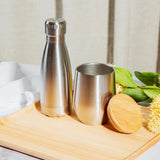 ToGo Thermobecher Edelstahl mit Bambusdeckel Lunch