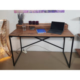 Schreibtisch Computertisch Heimarbeitsplatz 120 x 88 x 55 cm Liverpool Metall-Gestell matt schwarz