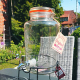 Getränkespender "Klassik original" 5l oder 8l- Glas mit Schrift Kilner