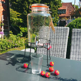 Getränkespender "Klassik original" 5l oder 8l- Glas mit Schrift Kilner