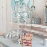 Getränkespender "Klassik original" 5l oder 8l- Glas mit Schrift Kilner