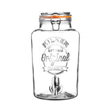 Getränkespender "Klassik original" 5l oder 8l- Glas mit Schrift Kilner