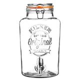 Getränkespender "Klassik original" 5l oder 8l- Glas mit Schrift Kilner