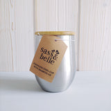 ToGo Thermobecher Edelstahl mit Bambusdeckel Lunch