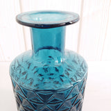 Vase modern mit Rautenmuster türkis