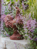 Hahn Gartenfigur Figur Statue Edelrost outdoor