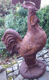 Hahn Gartenfigur Figur Statue Edelrost outdoor