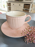 Greengate ALICE Tasse mit Untertasse pale pink / hellrosa