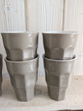 Retro Becher 2er Set taupe schmal