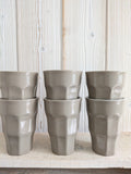Retro Becher 2er Set taupe schmal