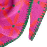 Schal Dreieckstuch Schal Jasmine Fuchsia pink grün LOT83