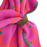 Schal Dreieckstuch Schal Jasmine Fuchsia pink grün LOT83