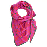 Schal Dreieckstuch Schal Jasmine Fuchsia pink grün LOT83
