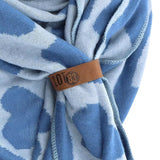 Schal Luna Blau LOT83 Herz Muster