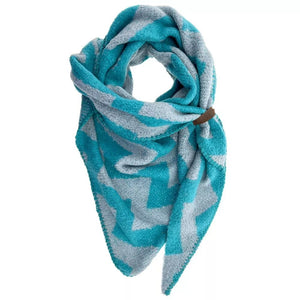 Schal Dreieckstuch Nina ZigZag Blau LOT83