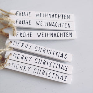 Anhänger weiss Weihnachten Christmas