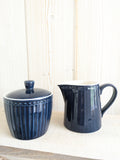 Greengate ALICE  Milchkännchen und Zuckerdose im Set dark blue / dunkelblau
