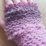 Handstulpen Strickstulpen pink