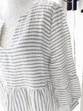 Bypias Tunika Kleid Josephine Stripes grey Leinen