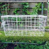 Korb Ablage hoch Metall Draht Geflecht shabby white rechteckig