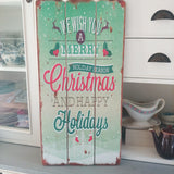 Wanddeko Schild Merry Christmas im amerikanischen Stil