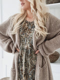 BYPIAS Strickjacke "Slowly Morning" taupe Cardigan Mohair