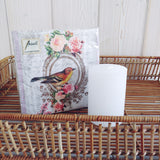 Macon rustikale Stumpenkerze 15x10cm weiß