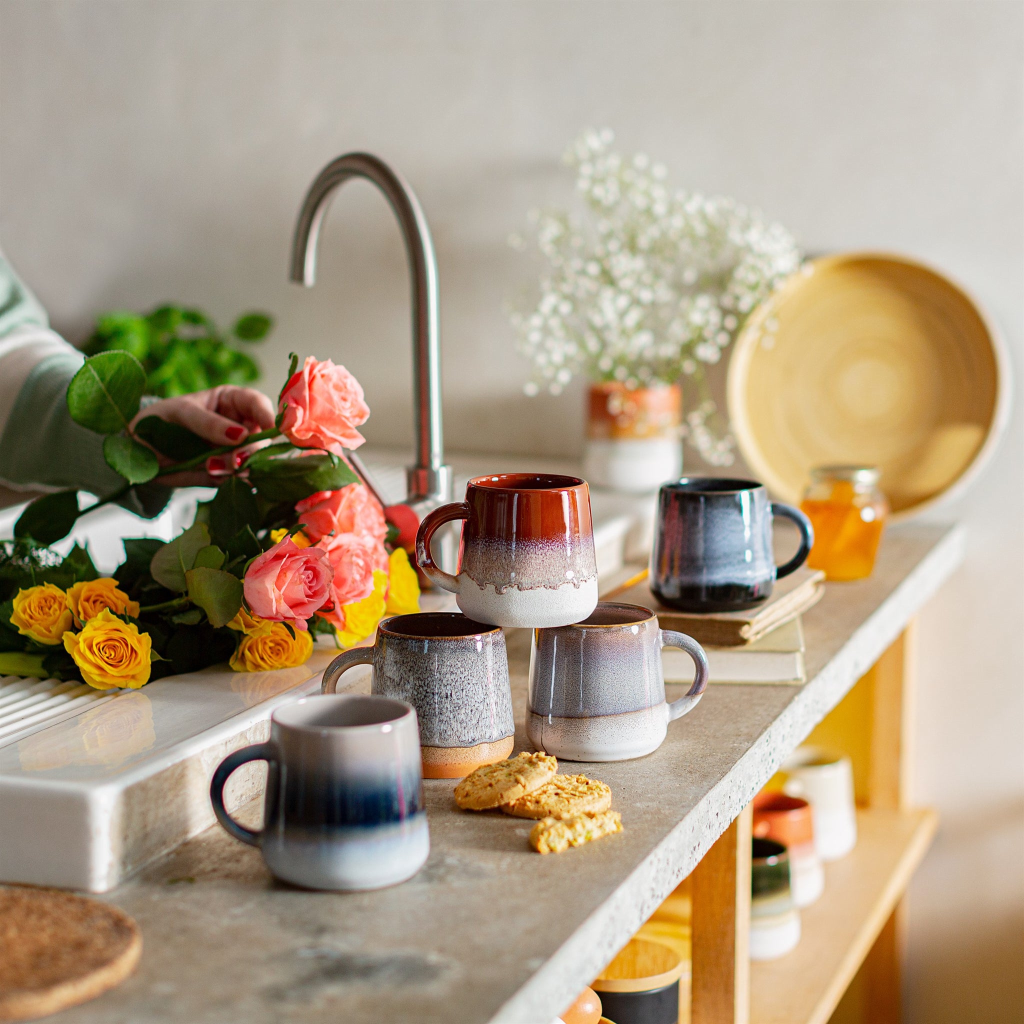 Tasse Becher Keramiktasse Farbverlauf Mojave Glace dawn Sass & Belle