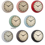 Plint Wanduhr retro chic rund leaf grün