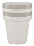 Becher Tasse "Herz" taupe Bastion Collections