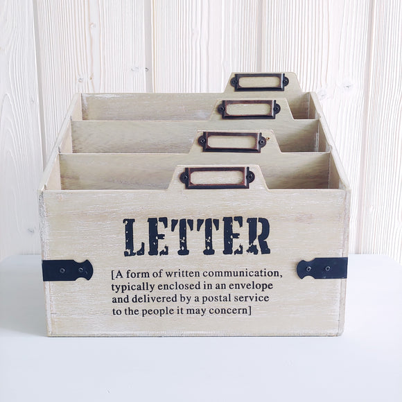 Briefständer Letterbox Holz retro industrial