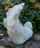 Figur Taube sitzend Stein Guss grau Garten outdoor Fächertaube