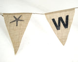 Wimpelkette Girlande "Winter" Jute