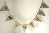 Wimpelkette Girlande "Winter" Jute