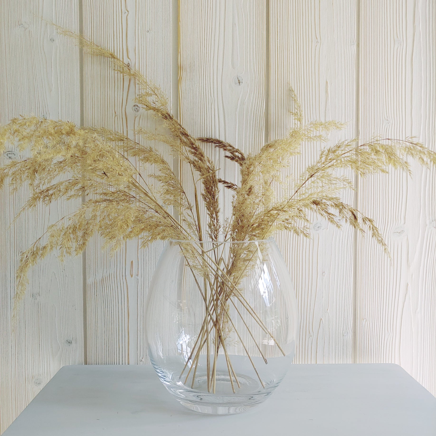 Vase gross bauchig Glas