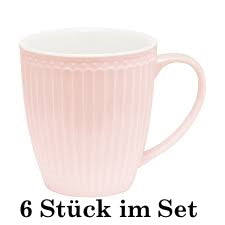 Greengate 6er Set Tasse / Mug ALICE pale pink