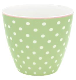 Greengate Latte Cup Spot pale green