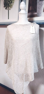 BYPIAS Leinen Poncho Stola Sommermode