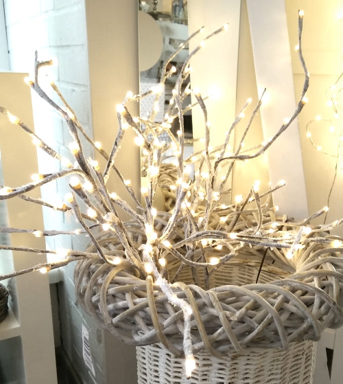 LED 160er Lichterzweige 5-fach verschneit 100 cm hoch