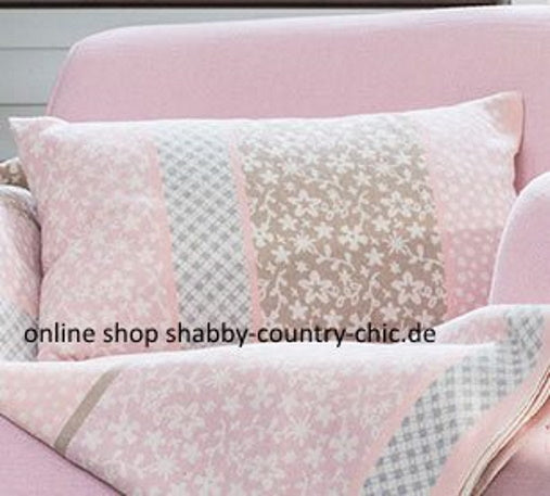 Kissenbezug Silvretta 40x60 cm rosa Bordüre