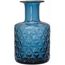 Vase modern mit Rautenmuster türkis